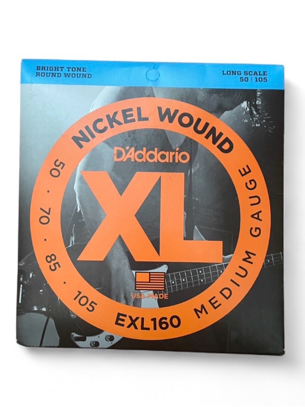 D'Addario XL Nickel Wound EXL160 Medium Bass Strings NWT